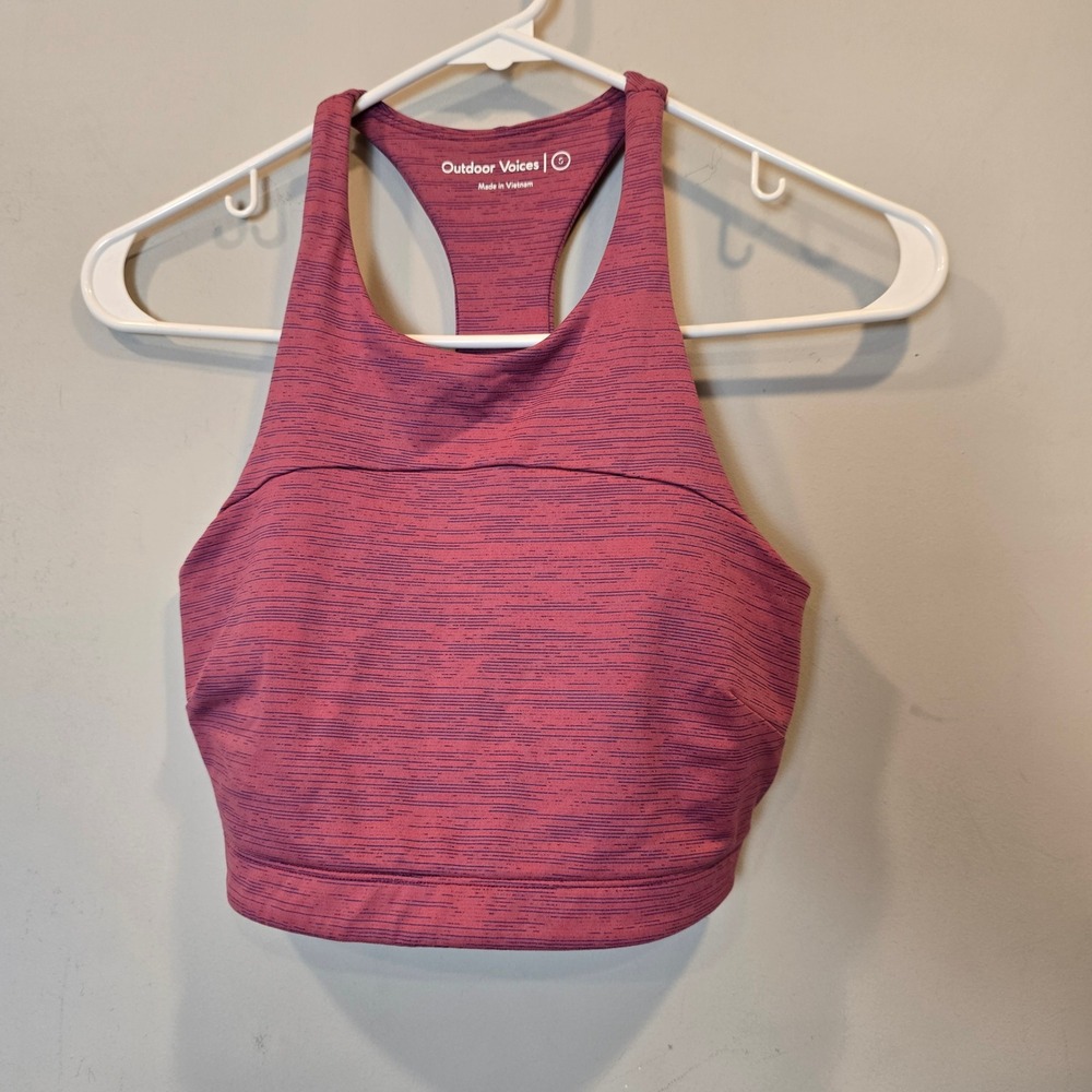 Outdoor Voices Sports Bra Womens Small Pink Racerback